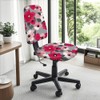 Hobbspring Polyester Office Chair Cover Set 2pcs Blooming Flowers Chair
