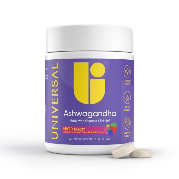 Universal U Ashwagandha KSM-66 Chews - Daily Stress, Cognitive Function
