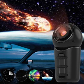 Meteor Star Projector 4-in-1 Space Night Light with Planetarium, Nebula & Car Ambiance Effects for Bedroom/Decor/GiftsLamp Power(W): 5, Color: Black, Lamp Sizes: Small