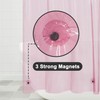 Barossa Design Clear Pink Stall Shower Curtain Liner with 3