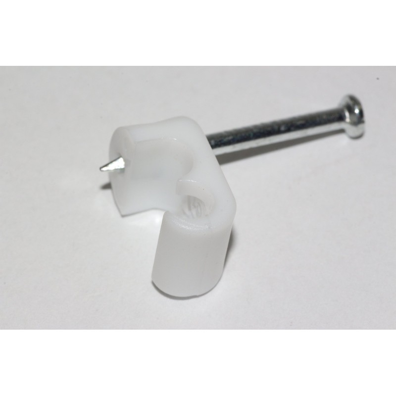 UKFIX 100 x White Twin Satellite Shotgun Cable Clips, Sky