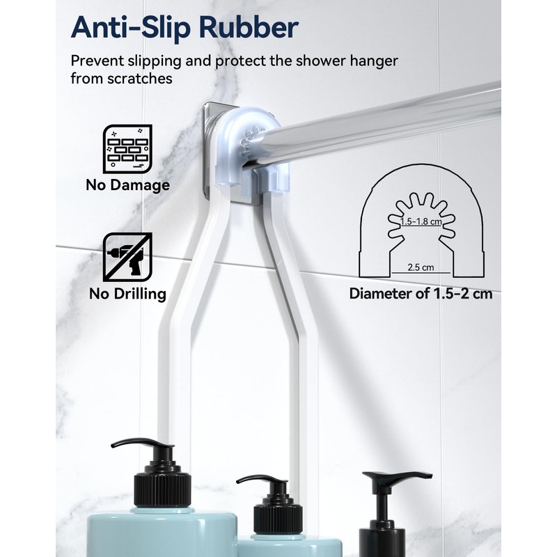 YASONIC Shower Caddy - Never Rust Aluminum Organizer - Over