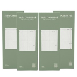 D-Recipe Multi Cotton Pad Hole Type, 100 Pieces, 4 Pieces / 디레시피 멀티 코튼 패드 홀 타입, 100개입, 4개