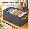 Foldable Clothes Storage Organizer Box with Handles – Non-Woven Fabric