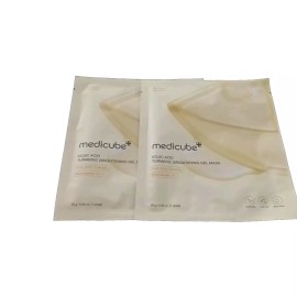 MEDICUBE Kojic Acid Turmeric Brightning Gel Mask Lot of 2 - 2 Masks USA SHIPPER