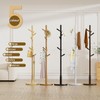 Solid Wood Round Base Coat Rack, Free Standing Hall Coat