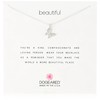 Dogeared Reminders- "Beautiful" Sterling Silver Butterfly Charm Necklace, 16"+2" Extender