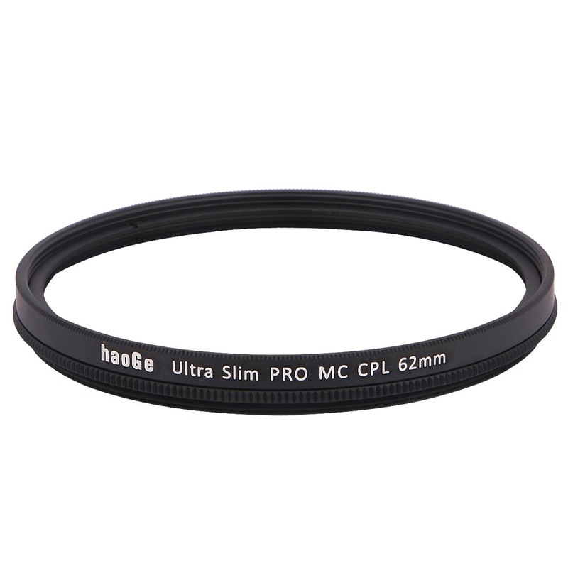Haoge 62mm Circular Polarizer Filter HD CPL Lens Filter Narrow