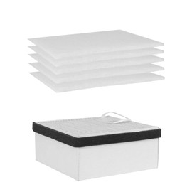 FumeClear FC2001A Replaceable Filter Set with 5pcs pre-Filters and 1pcs 2-in-1 Hepa High Efficiency Coconut Shell Activated Carbon Main Filter