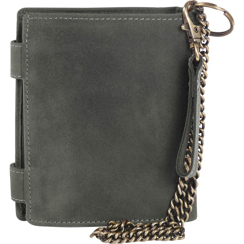 Harrys-Collection Men's Wallet with Wolf Motif Made of High-Quality Leather