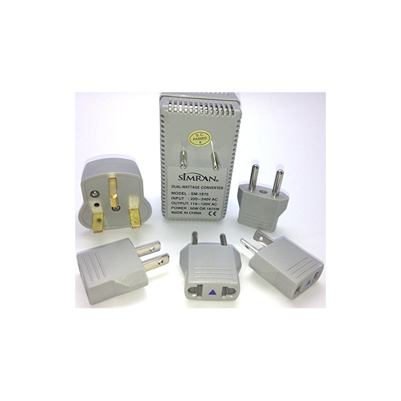 Simran International Worldwide Travel Voltage Converter/Adapter Kit with 5 Foreign