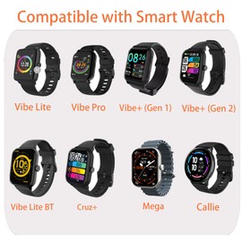 Compatible with 3Plus Smartwatch Bands, Rugged Nylon Sports Strap with Woven Loop Design Compatible with 3Plus Mega / Callie / Vibe Plus / Vibe + / Vibe+ (Gen 2) / Vibe Lite / Vibe Lite BT / Vibe Pro / Cruz Smartwatch (Cross Nylon-Orange)