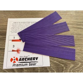 CIR-CUT ARCHERY 4 PURPLE - BOW STRING WHISKER SILENCERS - Archery Recurve Compound - Easy Tie On