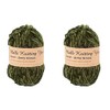 Malli Velvet Yarn Ball 100G Luxurious Super Soft Knitting Crochet Wool -15 Colours (Army Green)