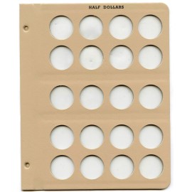 Dansco Half Dollars Dansco Coin Page for Folder Album - Barber Walking Liberty - J748