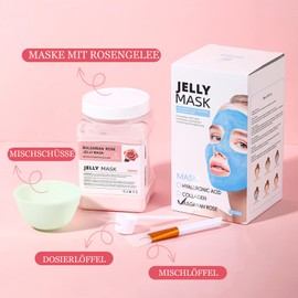 Soleneva Peel Off Face Mask with Rose Jelly, Firming and Moisturising Face Mask, Skin Care, Face Mask for Radiant Skin, Fine Pores, Jelly Mask Powder Face Mask Women (Pink)