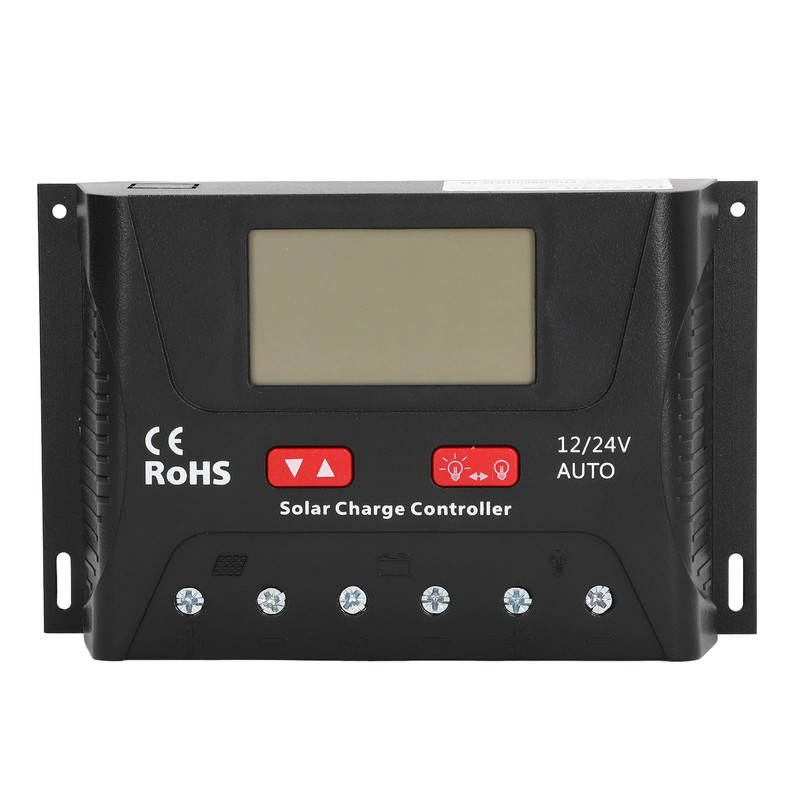 Solar Charge Discharge Controller LCD Display 3 Stage PWM Solar