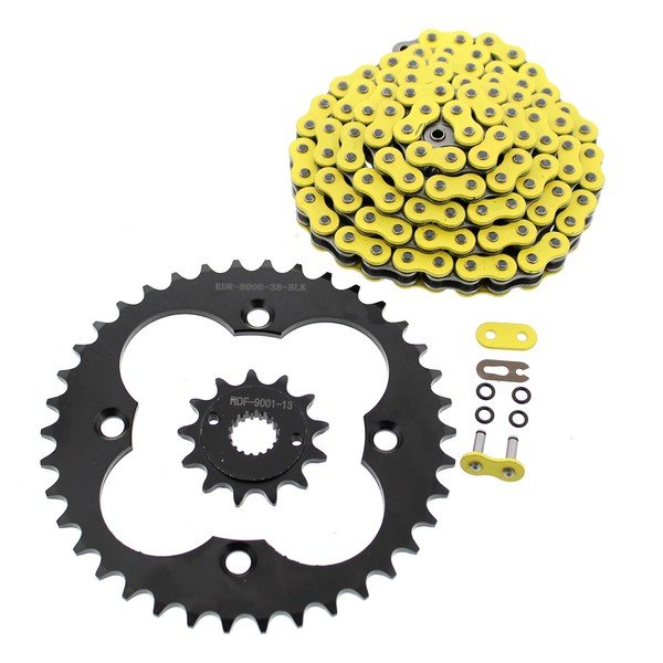 1999-2004 Fits Honda 400EX TRX400EX Yellow O-Ring Chain & Black