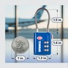 Brinks TSA Accepted Indicator Luggage Lock, Blue - Ressetable Combination,