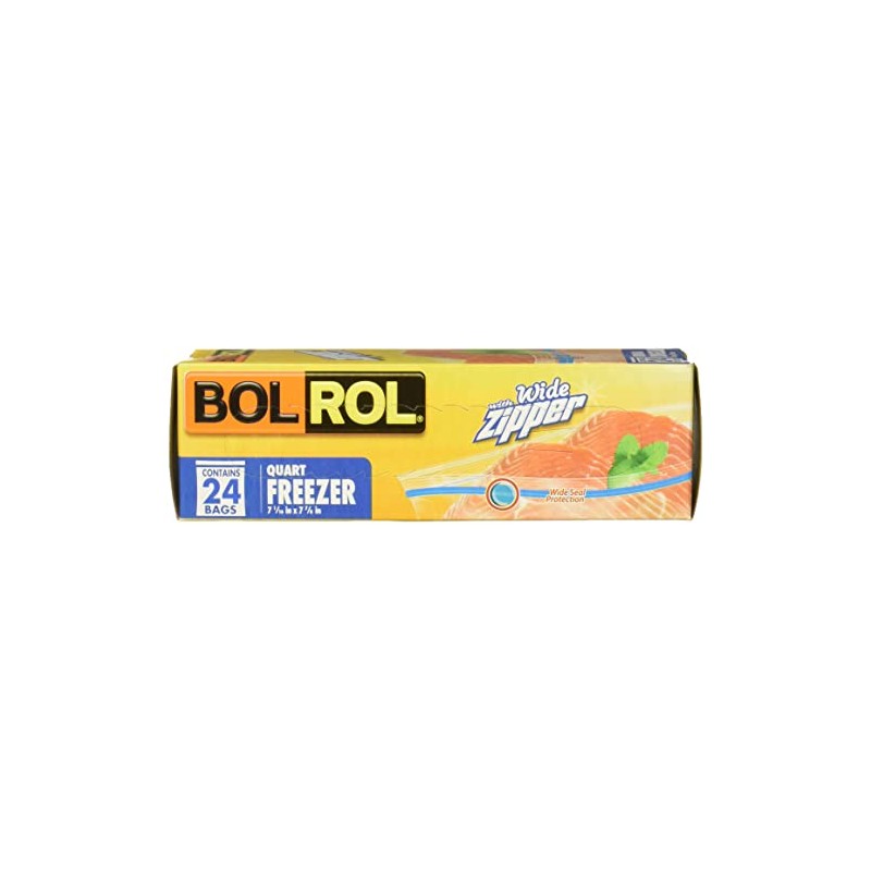 Bol Rol Zipper Bolsas Herméticas Congelar, color Transparente, Mediano, 18