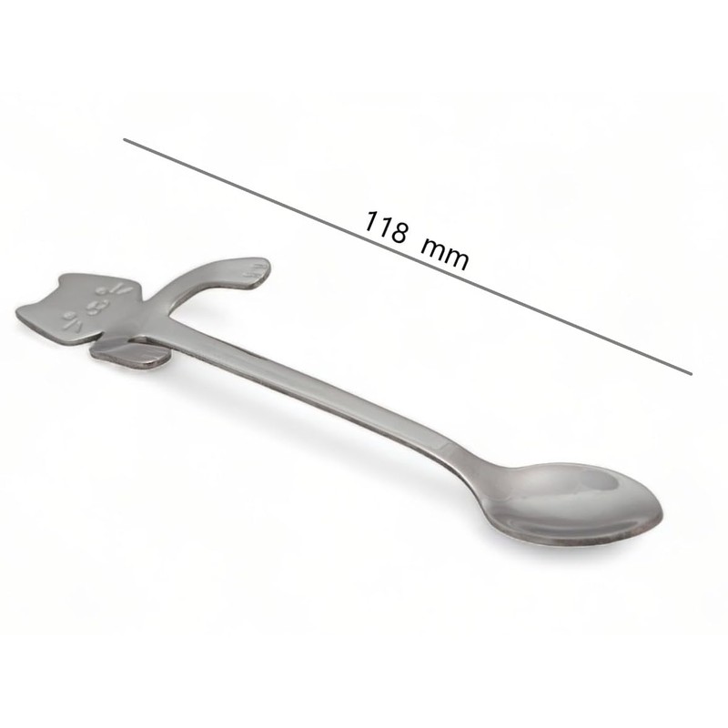 AKORD Tea Hanging Cup Spoon, 304 Stainless Steel, Silver, 11.8cm