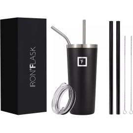 IRON °FLASK 24 oz Stainless Steel Insulated Classic Tumbler - Midnight Black