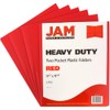 JAM PAPER Heavy Duty Plastic 2 Pocket Extra Tough School