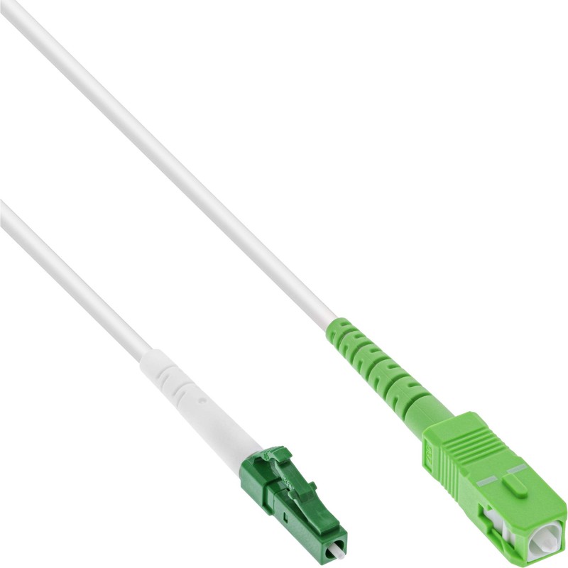 InLine® LWL Simplex Cable, FTTH, LC/APC 8° to SC/APC 8°,