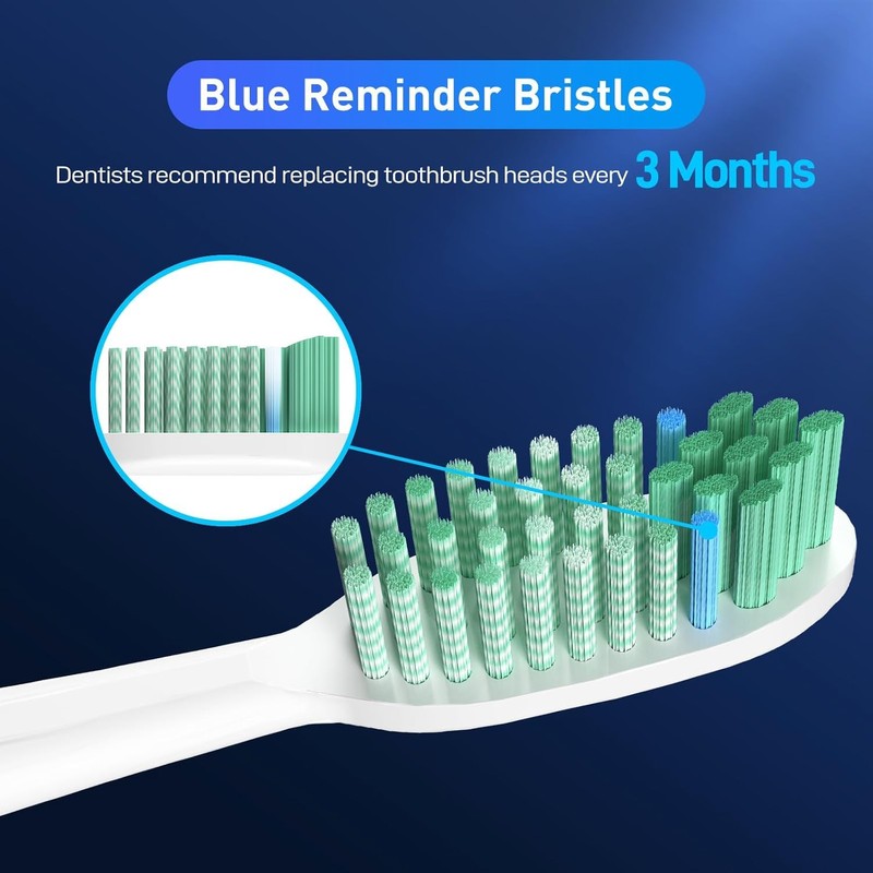 Toothbrush Replacement Whitening Heads Compatible with TAO Clean Sonic Electric