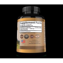 NaturalisimoLife Organic Black Maca 1,900 mg per serving Natural Energy Booster Peruvian Maca