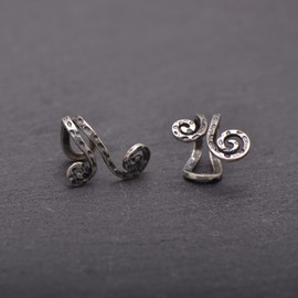 925 Sterling Silver Octopus Tentacles Tendrils Ear Cuffs No Piercing Earrings, Set of 2