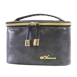 At First AF8347 Vanity Pouch, Cosmetics, Makeup Pouch, Makeup Box, Cosmetics Storage, Black