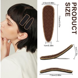 CURASA Rhinestone Snap Hair Clips 6PCS Water Drop & Rectangle Hair Barrettes Non-Slip Duckbill Hairpins Y2K Cute Hairclip Elegant Gold Crystal Edging French Neutral Hair Accessories