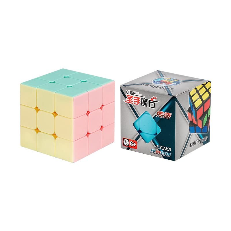 Shengshou Magic Puzzle Cube Pastel Colors, Stickerless No Stickers, Macaron