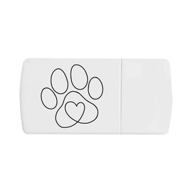 'Pawprint Heart' Pill Box with Tablet Splitter (PI00033101)