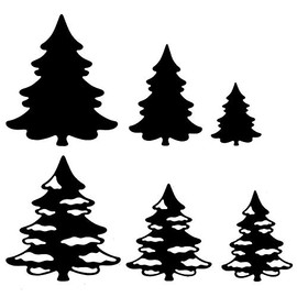 Ideen mit Herz Cutting Dies | Christmas Trees 1 | Pack of 6