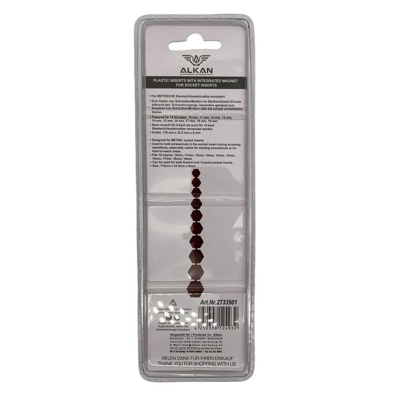 Alkan Plastic Insert with Magnet for 10 Sockets 10mm to