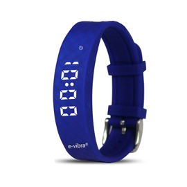 E-VIBRA Potty Training Watch - Rechargeable Silent Vibrating Watch - Medical Reminder Watch - with Timer and 15 Daily Alarms (Royal Blue 2 Different Replacement Strap)