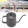 Long Narrow Coffee Kettle Black Stainless Steel Rustproof Small Pour
