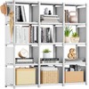 Mavivegue Book Shelf, 12 Cube Storage Organizer, Closet Storage Organizer,