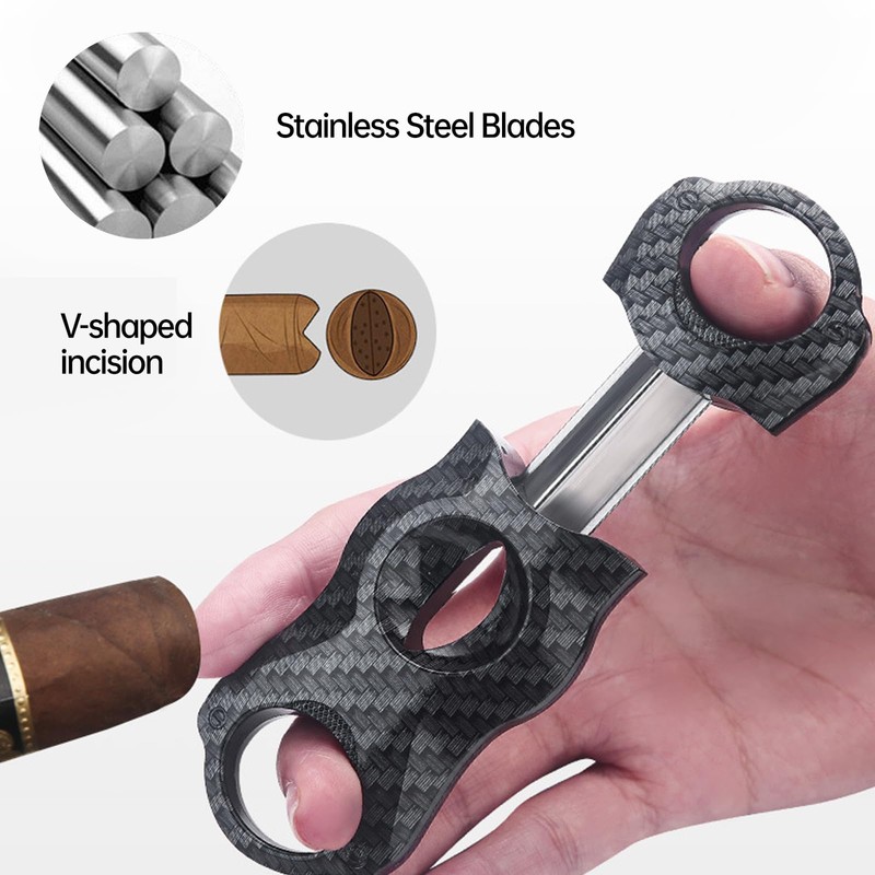 Cigar Cutter, Sonwaha Cigar Cutter Double Blade Scissors Cigar Cutter