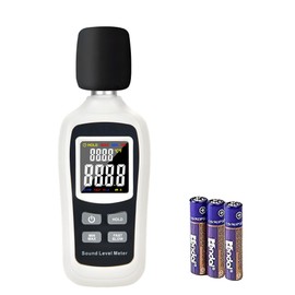 Decibel Meter,Digital Sound Level Meter Portable SPL Meter,35dB to 135dB Temperature Function,Noise Meter with A-Weighted [MAX/MIN Fast/Slow Data Hold], Use for Home, Noisy Neighbor, Factory
