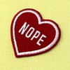 NOPE Herz Gesticktes Eisen Auf Nähen Auf Flecken