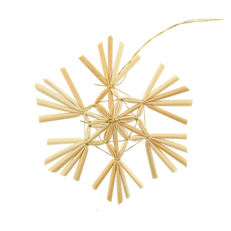 ScandinavianShoppe Straw Ornament Assortment - 36 pc, Natural, H1-9A