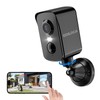 Ediloca Security Cameras Wireless Outdoor, 2K Pan Rotating 300° Battery