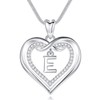 Vito Initial Necklace for Women, Double Heart Cubic Zirconia Letter