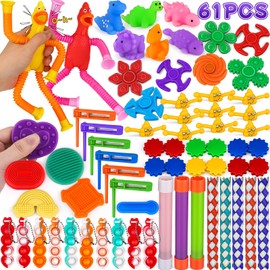 AmyBenton Fidget Toys Party Bag Fillers for Kid 61 pcs, Kids Fidget Toy Pack for Party Bag, Goodies Treats, Classroom Treat/Reward Box, Autism Sensory Toy Gift for Boys and Girls