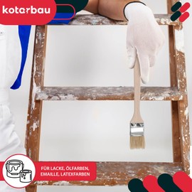 KOTARBAU® Radiator brush, angle brush, glaze brush, paint brush, wooden brush for hard-to-reach areas, 36 mm