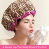 Shower Cap, Pack of 2 Waterproof Shower Caps, Shower Cap