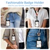 Fjdcslwx Mushroom Badge Holder Reel Lanyard,ID Card Badge Holder Retractable